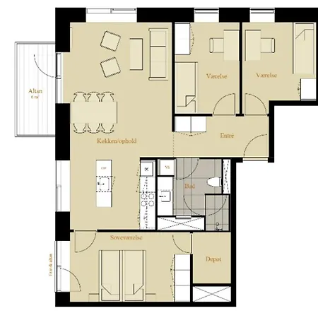 Modern 3-bed At Nordhavn Апартаменты *